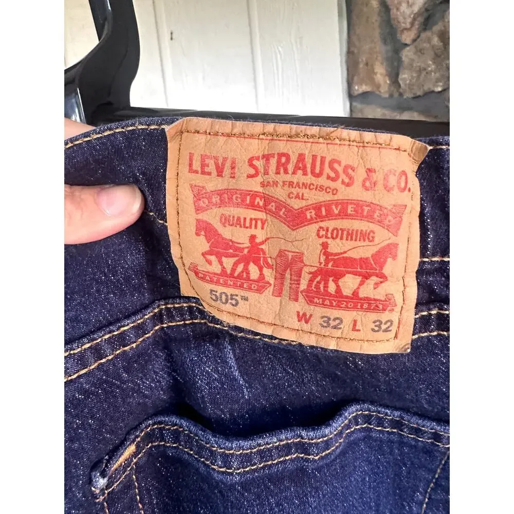 Levi's 505 Straight Regular Fit Men's Jeans Size 32x32 Blue - Mint Condition